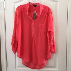 FINAL MARKDOWN Ladies NWT Zenobia Tunic w/Lace-Top Sleeve 1x